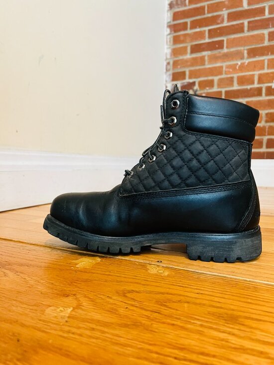 Vintage 90s Timberland x Goretex Mens Boots Sz 9.5 Leather Black
